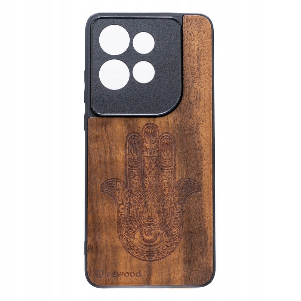 Drewniane Etui Bewood do Motorola Edge 50 Neo 60 Neo Hamsa Imbuia