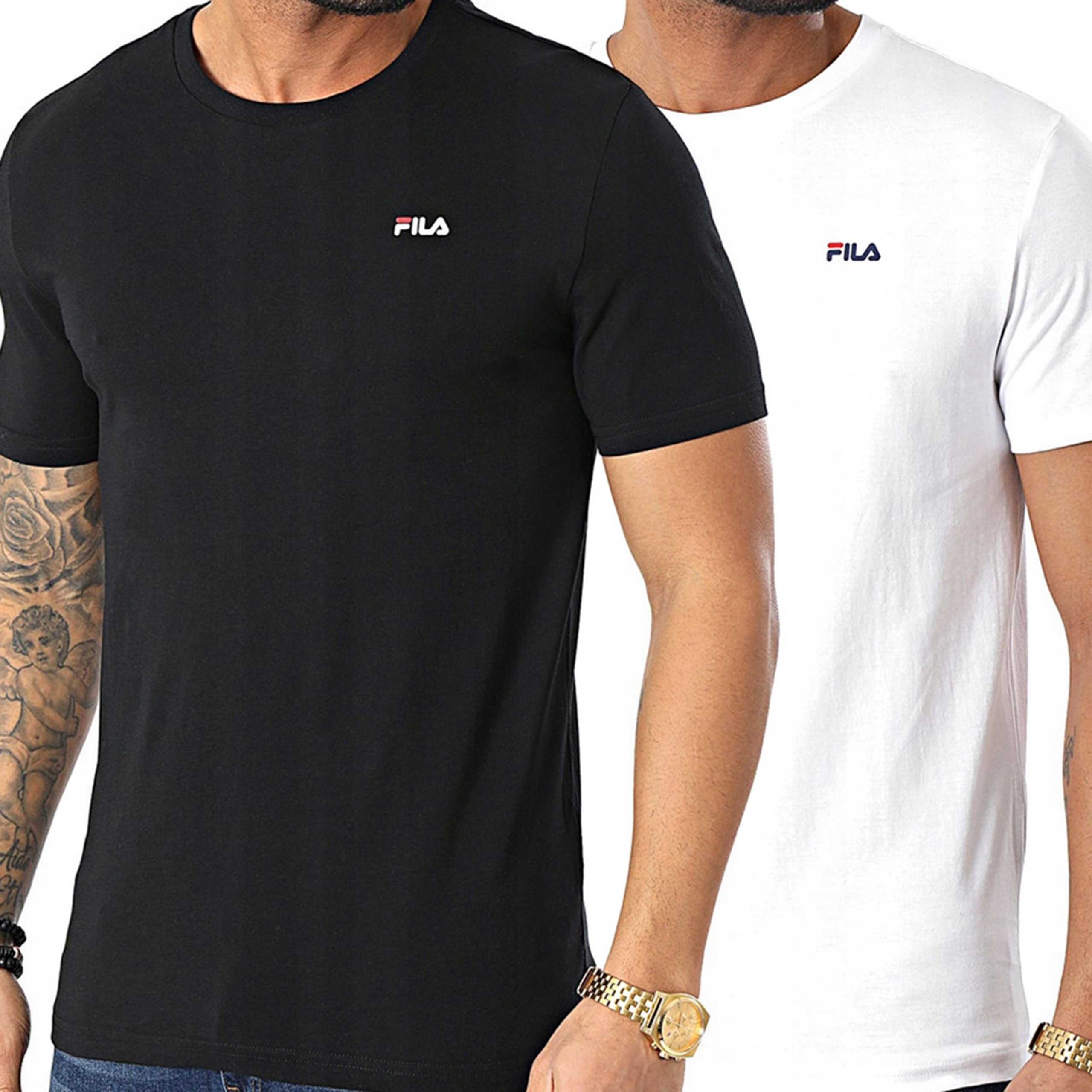 Bluzka, koszulka męska Fila 2-pak Black White Marka Fila