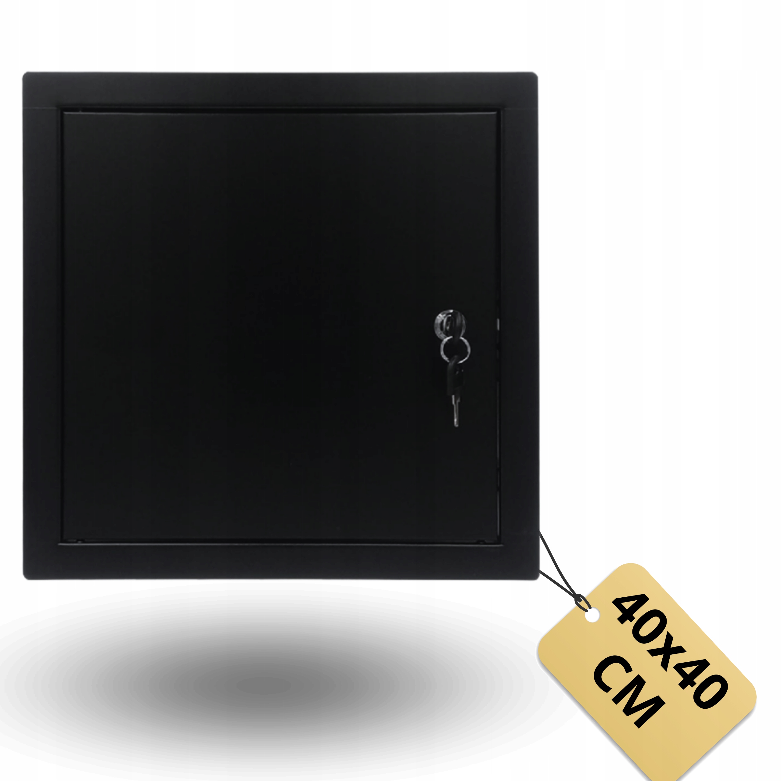 Revizní Dvířka Černá 40x40 cm Kovový Rámeček Se Zámkem Klíček