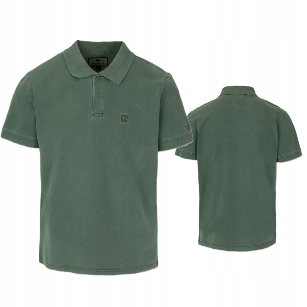 Pitbull Pánské Polokošile Washed Small Logo Zelená S