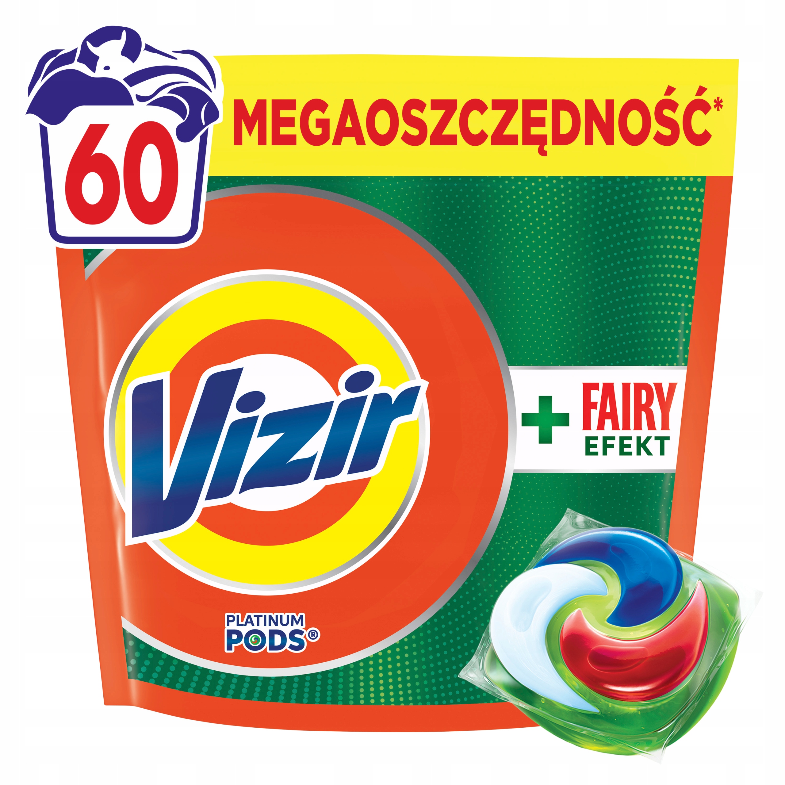 Vizir + Fairy Effect PODS Kapsułki Do Prania, 60 Prań