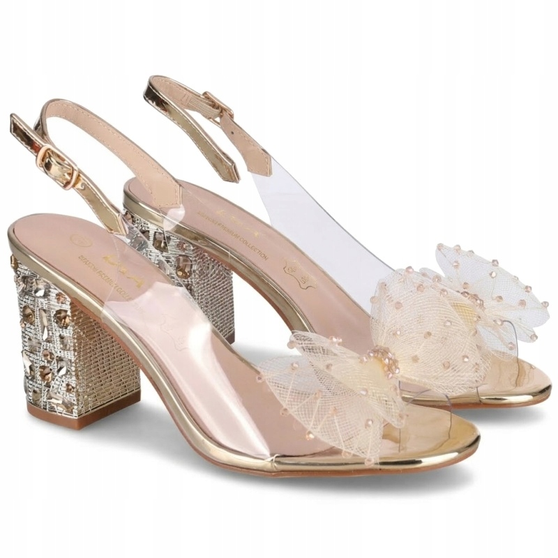 Dámské transparentní sandály D&a S.Barski MR61-9010 Gold Vel. 37