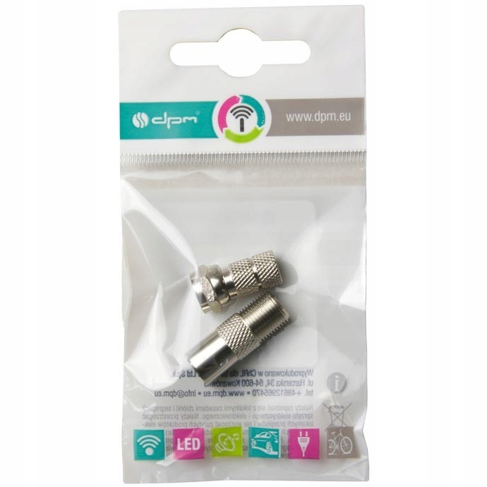 Adapter gniazdo F-wtyk Tv wtyk F BMJ12F Dpm Solid