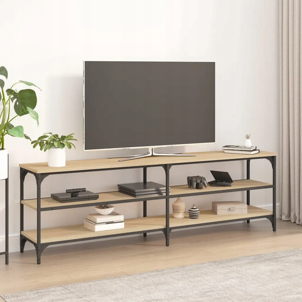 Tv skříňka dub sonoma 160 x 30 x 50 cm kompozitní dřevo Hnědá 826750