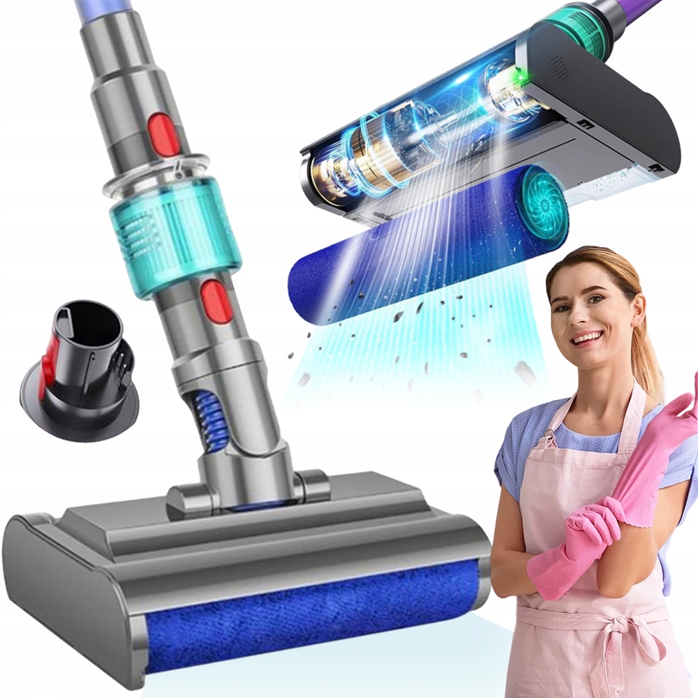 Turbokartáč S Led Podsvícením, Otočný, Savý Váleček Z Šedého Vlákna