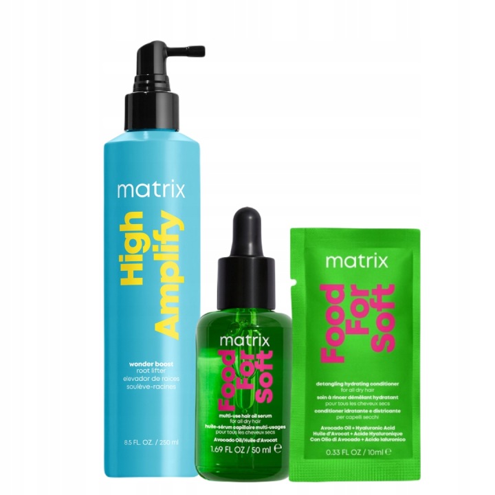 Matrix Food For Soft olej na suché vlasy High Amplify sprej Dárek