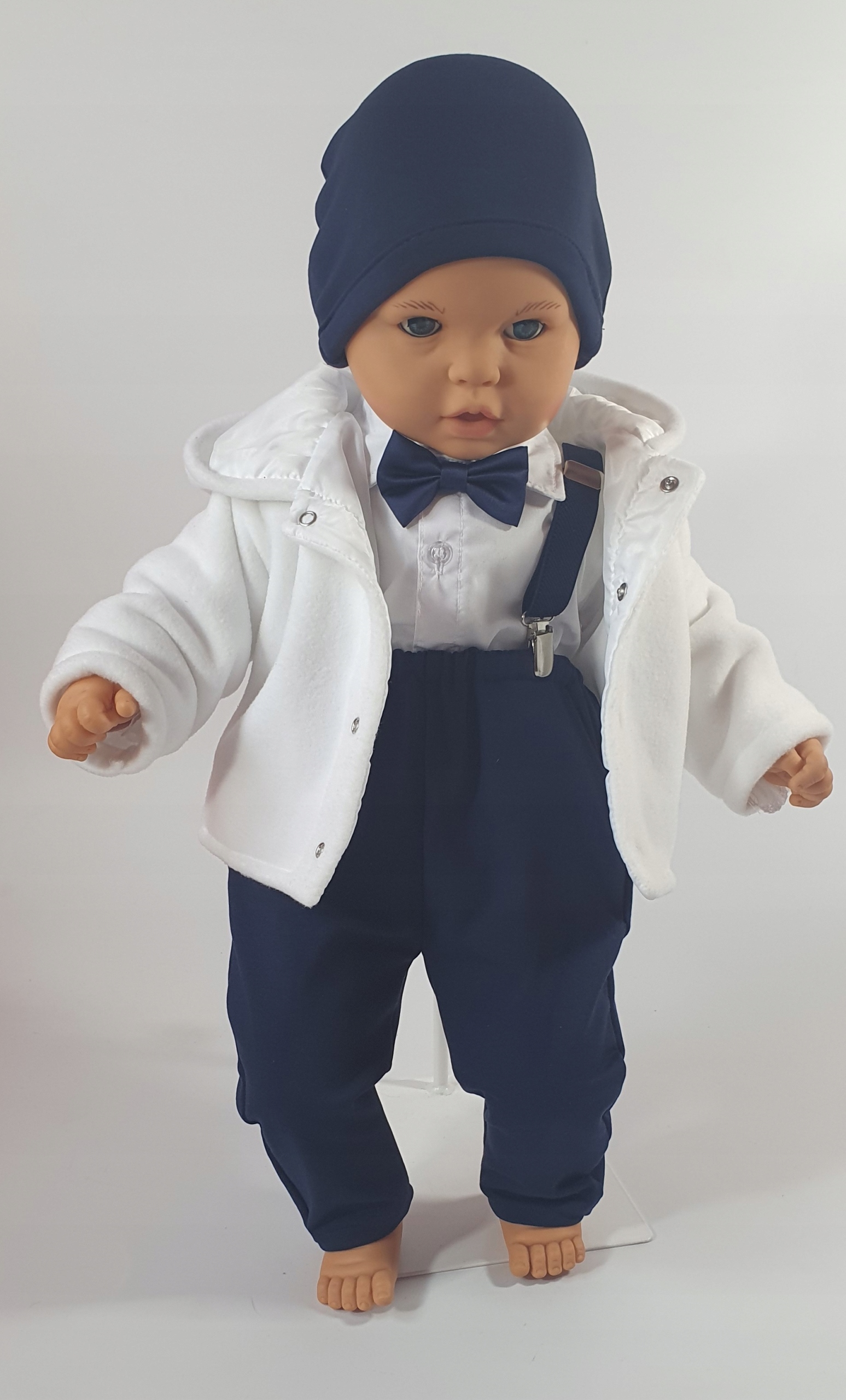 KURTKA dla Chłopca do chrztu 80 BIAŁA Kolor biały