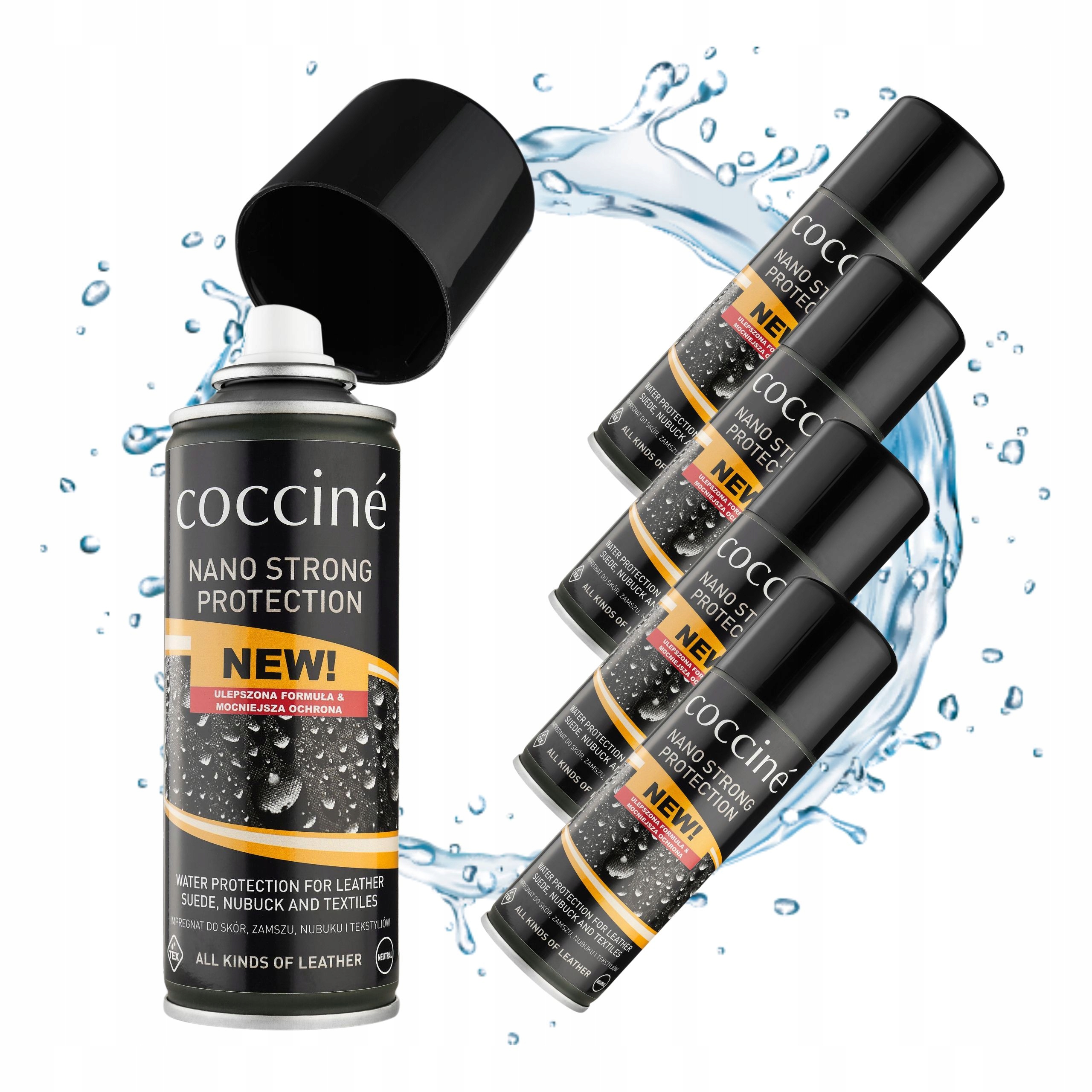 5x Wodoodporny Impregnat do Butów Nano Protector Strong Coccine 230 ml