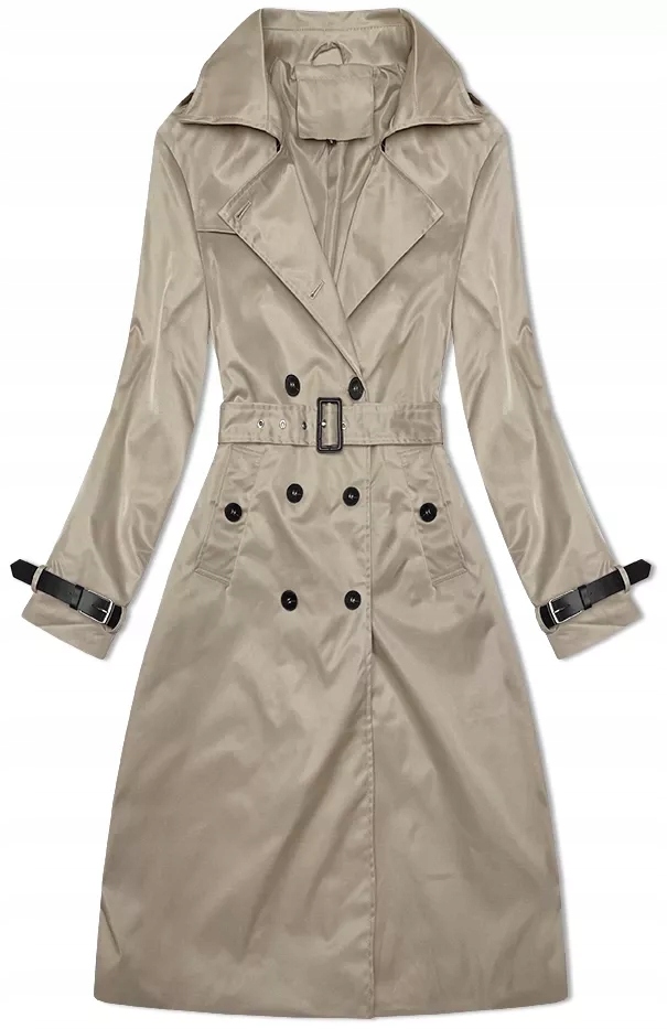 Tenký Kabát 1803# Tmavě Béžová S (36)