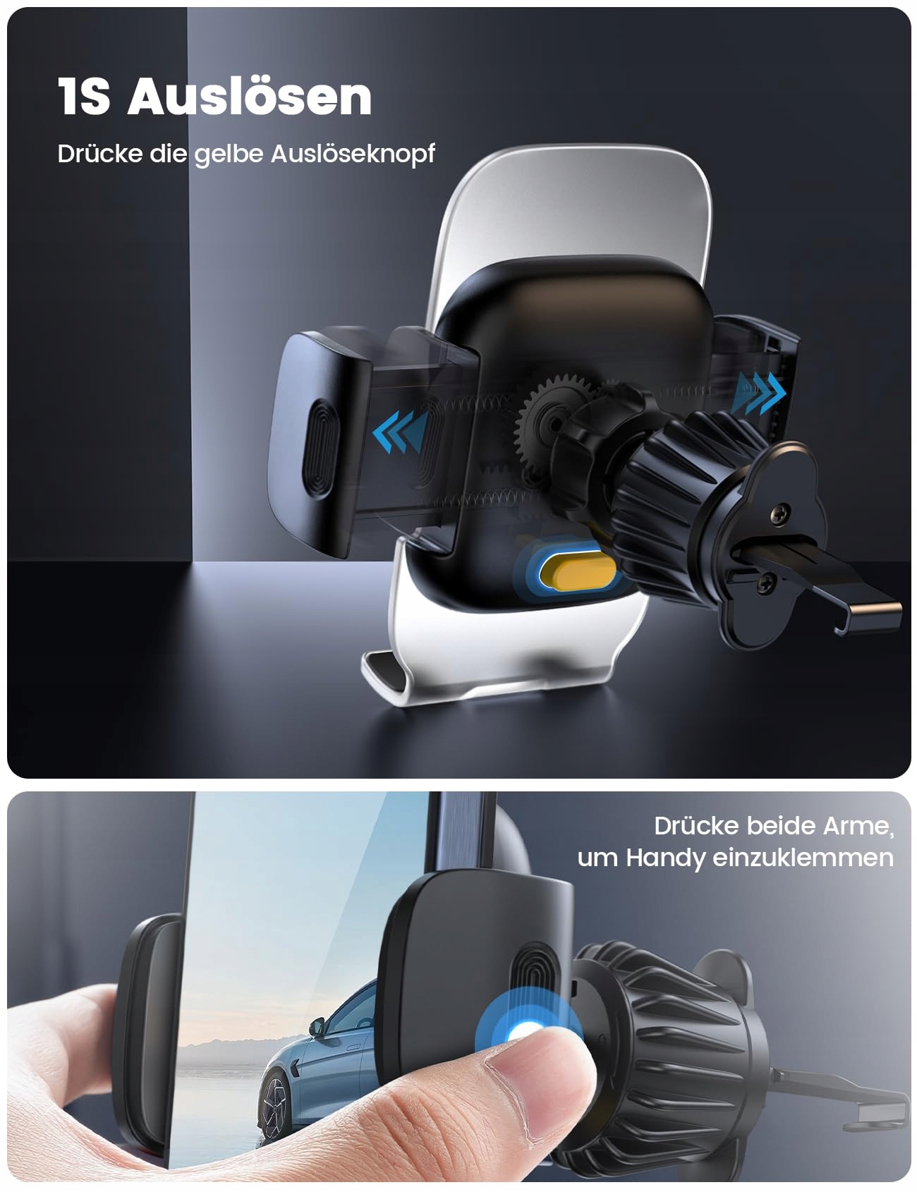 LAMICALL Uchwyt Samochodowy 360° Uniwersalny na iPhone Samsung — miniatura 4
