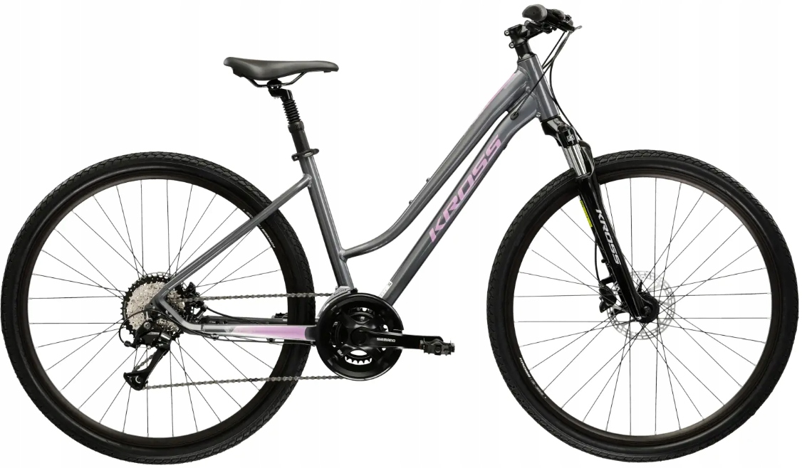 Rower Crossowy Damski Kross Evado 4.0 28 L(19'') Szary Różowy Połysk