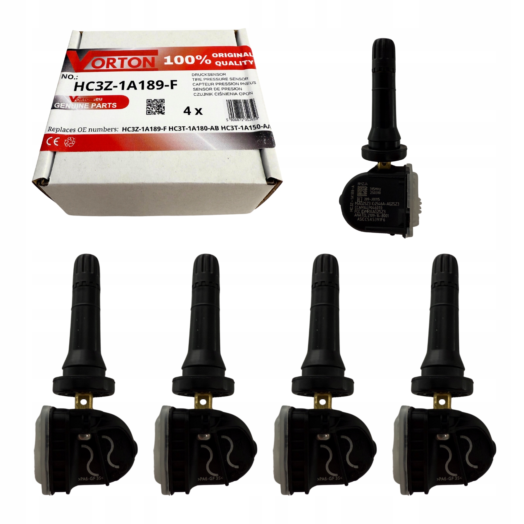 Snímače Tlaku Vzduchu Pneumatik Tpms Ford Usa Fusion 2016-2020