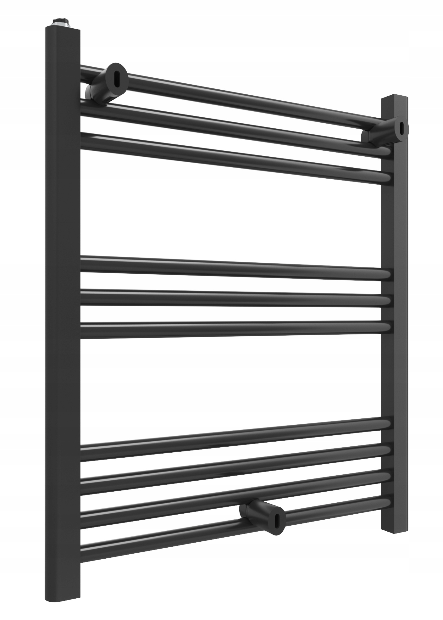 Kúpeľňový Rebríkový Ohrievač 60/70 cm Čierny Kaloryfer Moderný Puerto