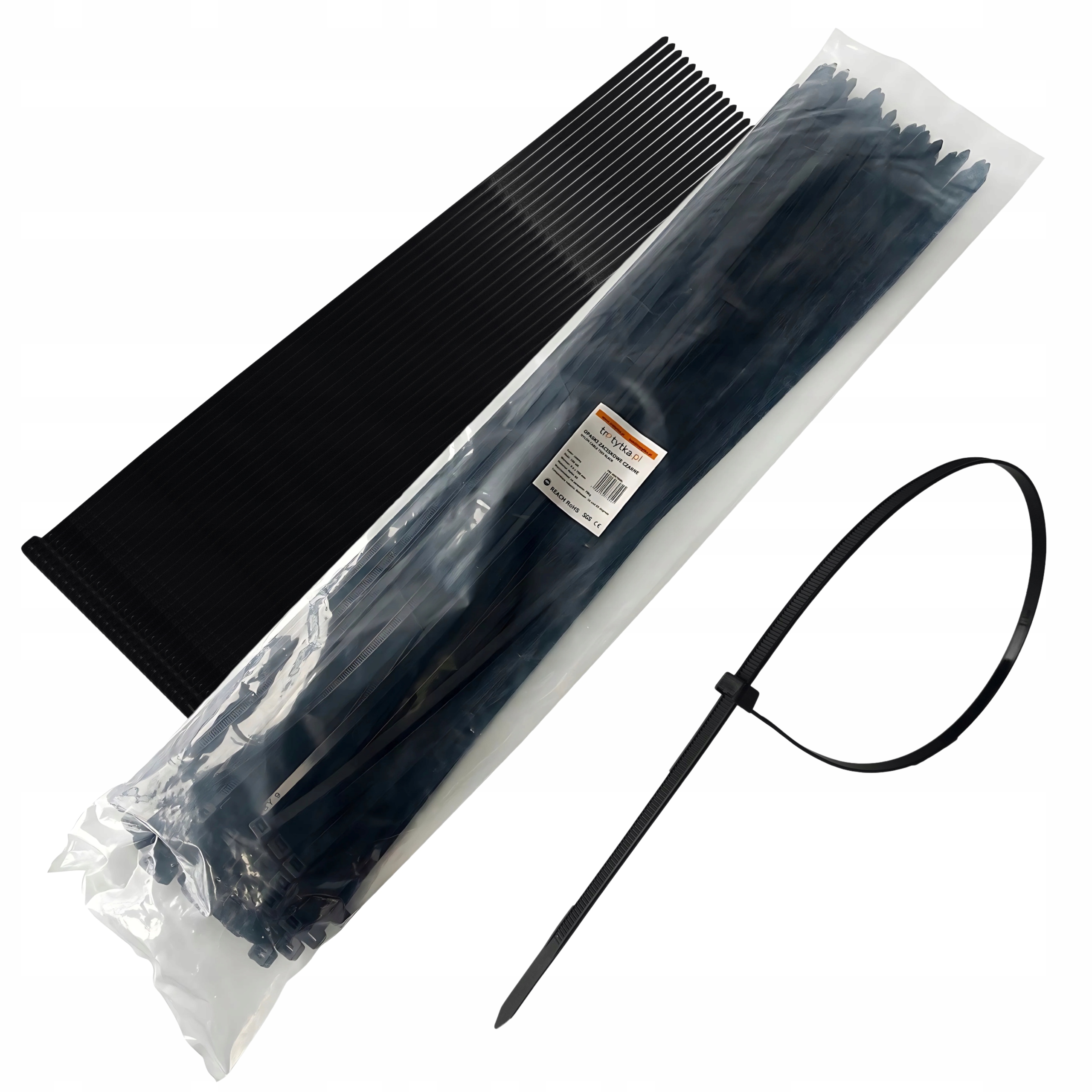 Kabelové upínací pásky Stahovací Pásky Uv Silné 100 ks 9,0 x 700 mm, černé