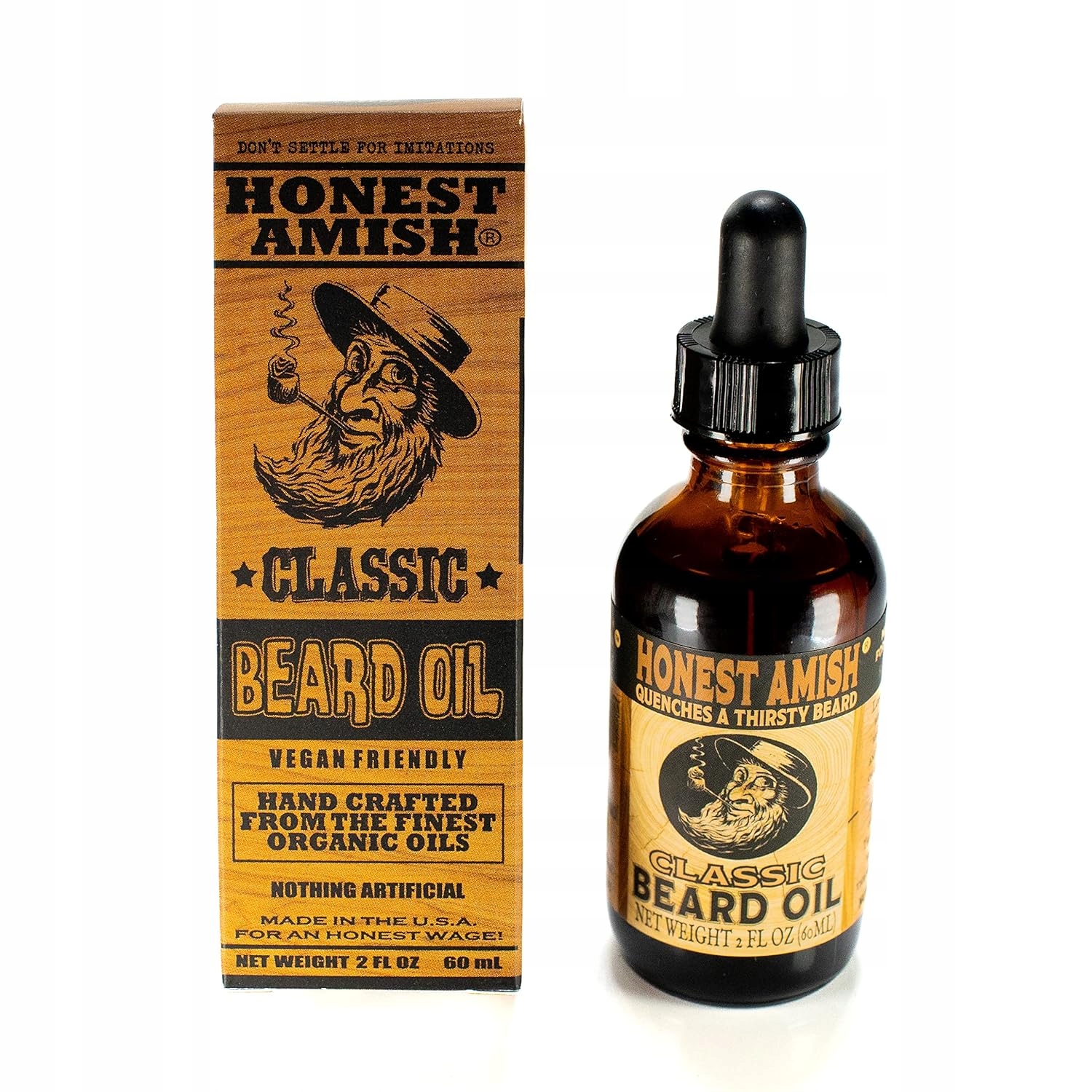 Honest Amish Classic Beard Oil naturalny olejek do brody 60ml Usa