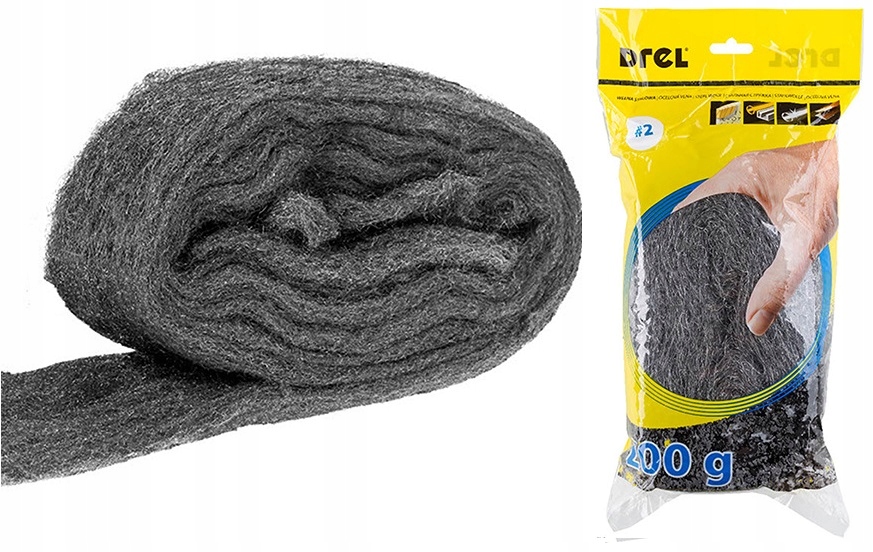 WEŁNA STALOWA grad. 2 wata polerowania SZLIFOWANIA