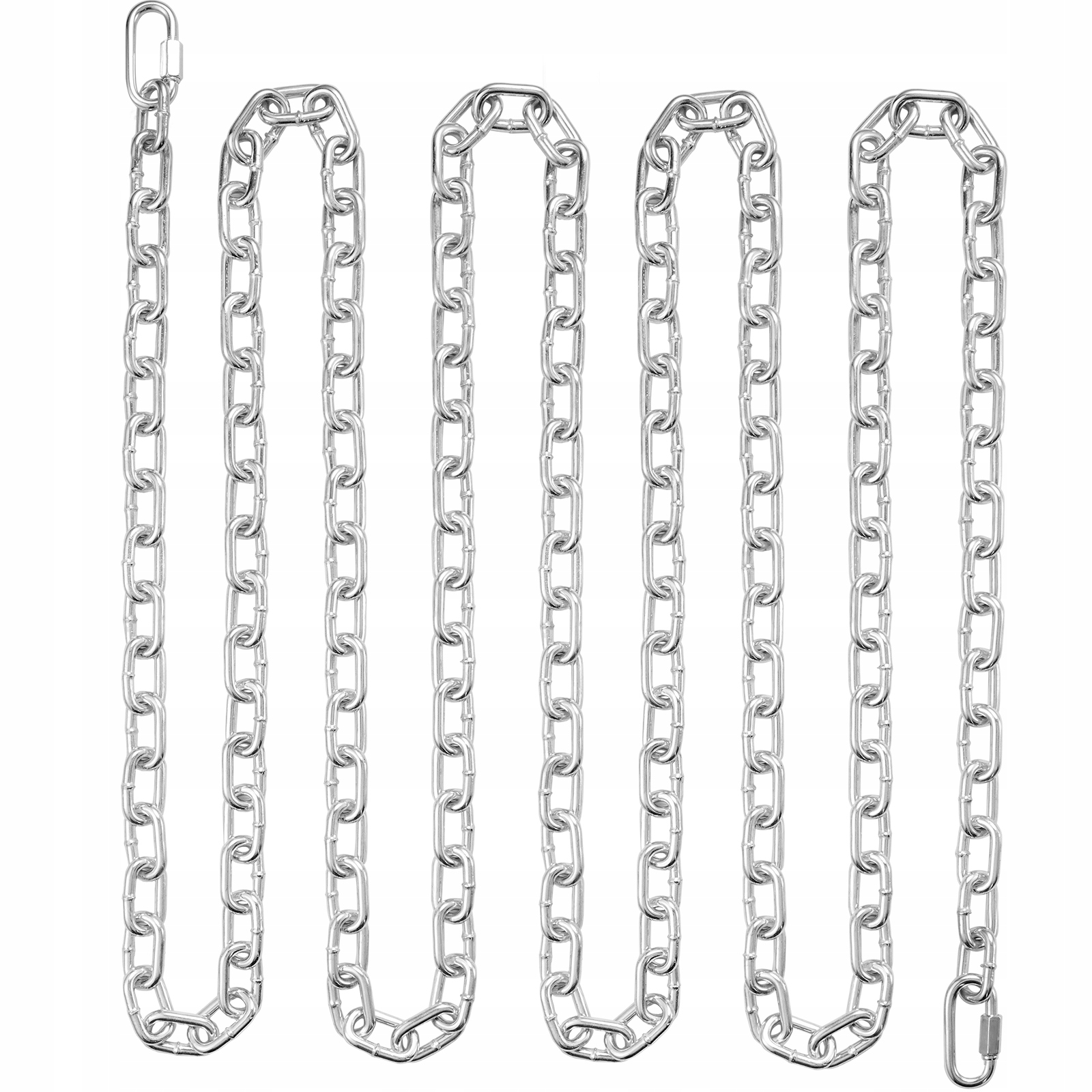 Levně Ocelový řetěz 7,3MMx28M Nosnost 756KG Zábranový řetěz Ocel Uhlíková ocel