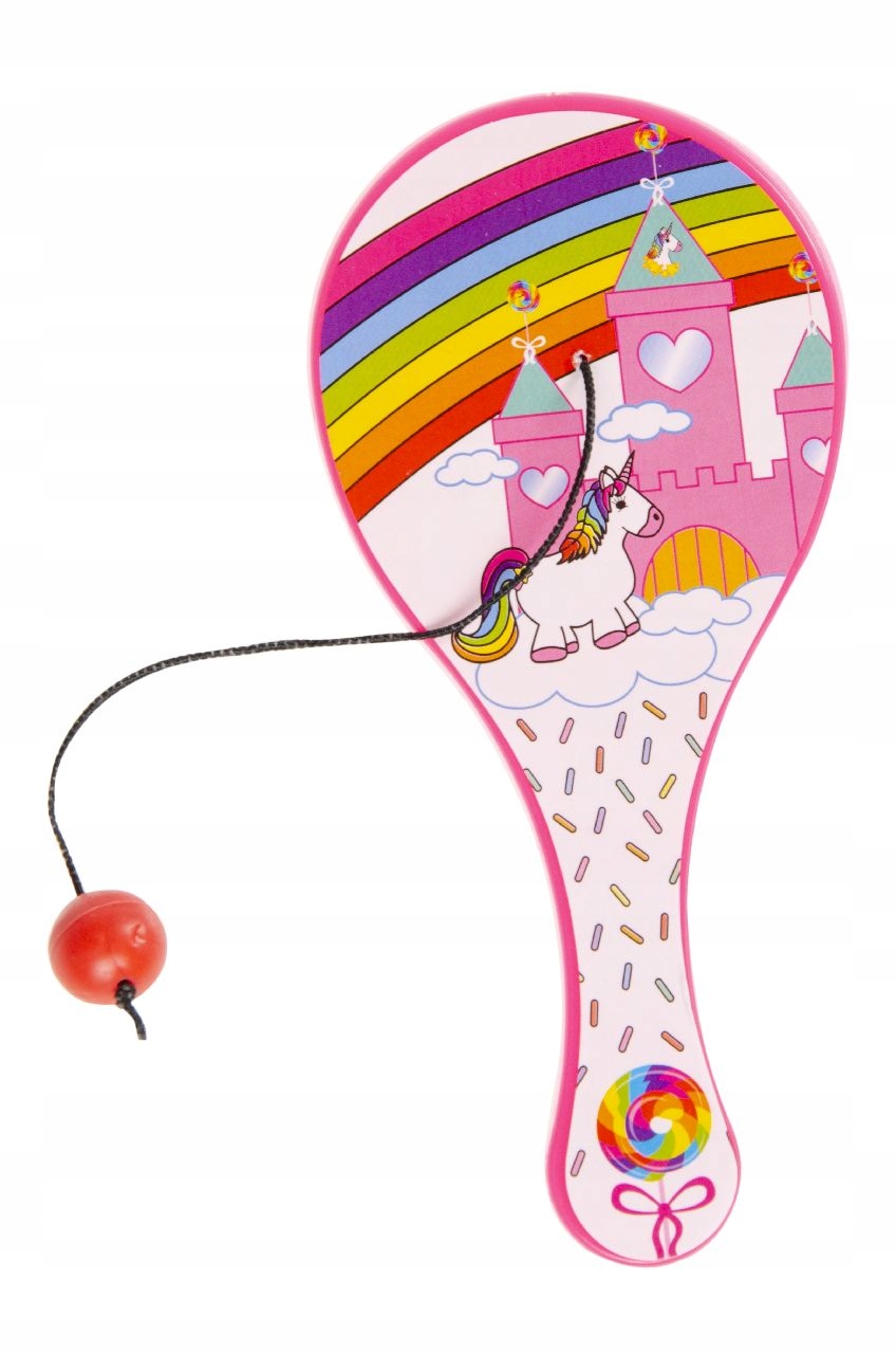 GRA ZRĘCZNOŚCIOWA PALETKA JEDNOROŻEC Z PIŁECZKĄ