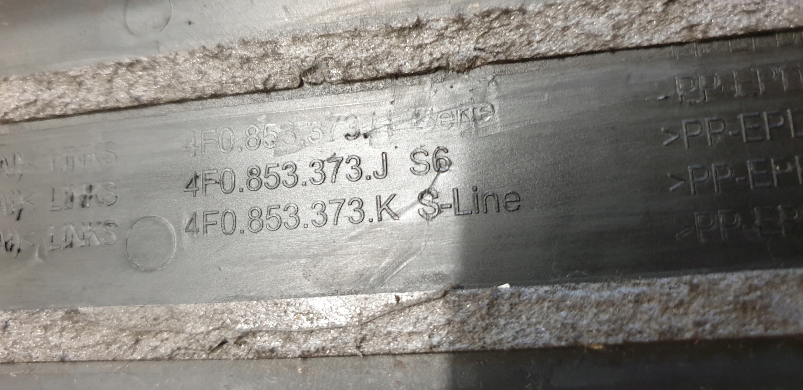 moulding threshold left left front cap AUDI A6 C6 4F S-LINE OE