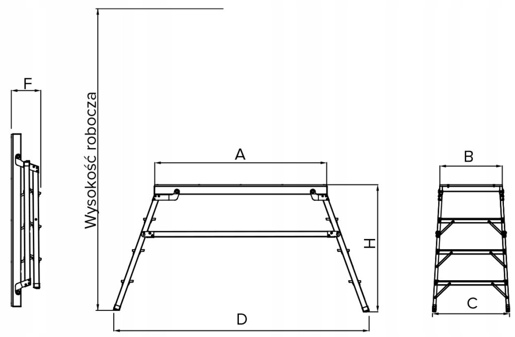 PODEST ROBOCZY - STÓŁ WARSZTATOWY DRABEX TP450 3+1 Kod producenta TP 453
