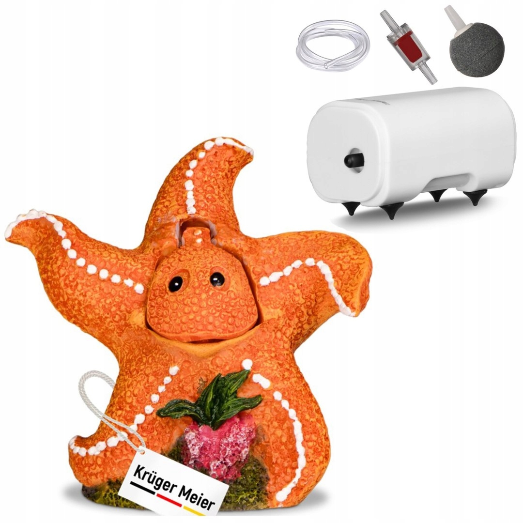 Levně Kruger Meier Happy Starfish Set Ozdoba s provzdušňovačem do akvária