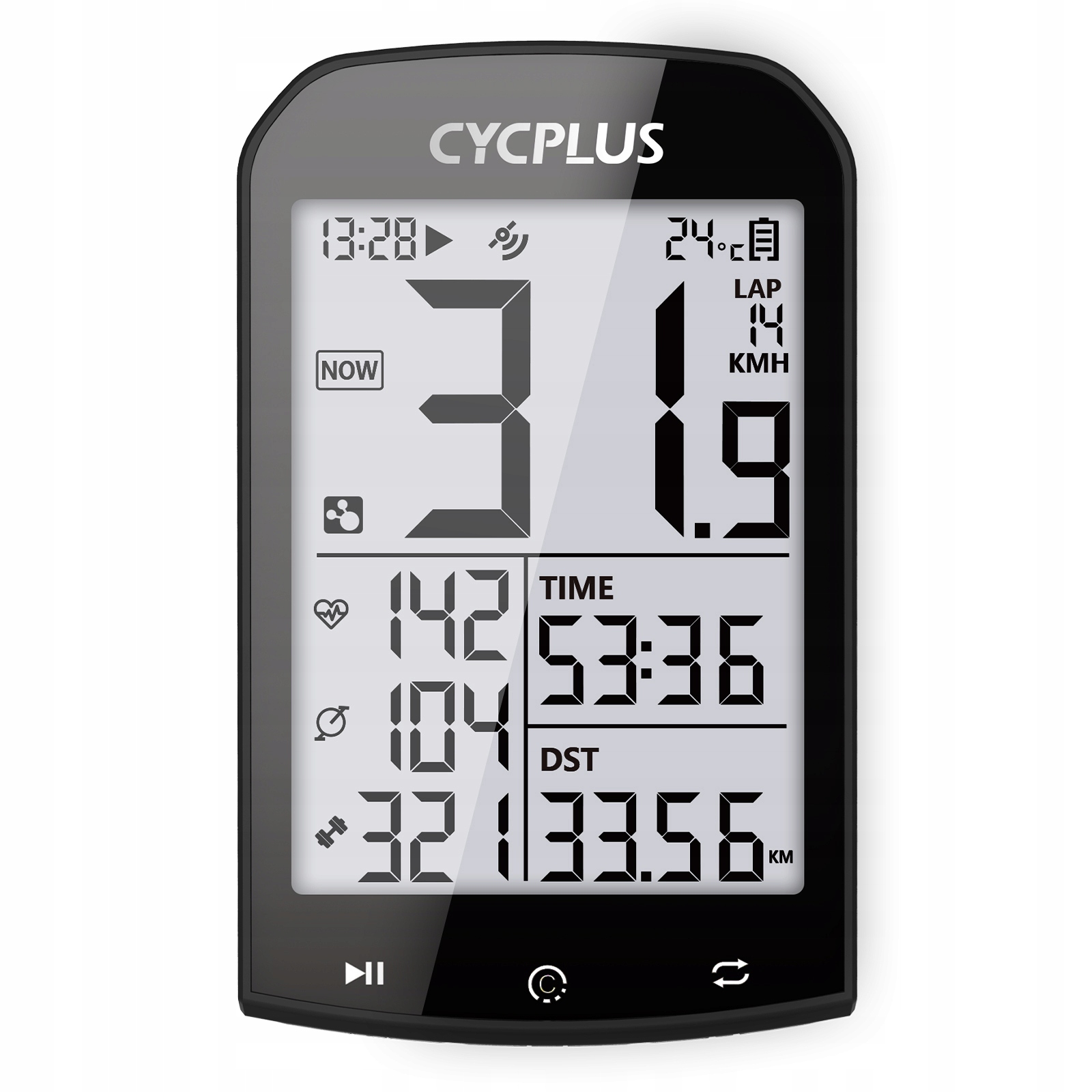Cyklopočítač Gps Cycplus M1 – bezdrátový, IPX6, Ant+