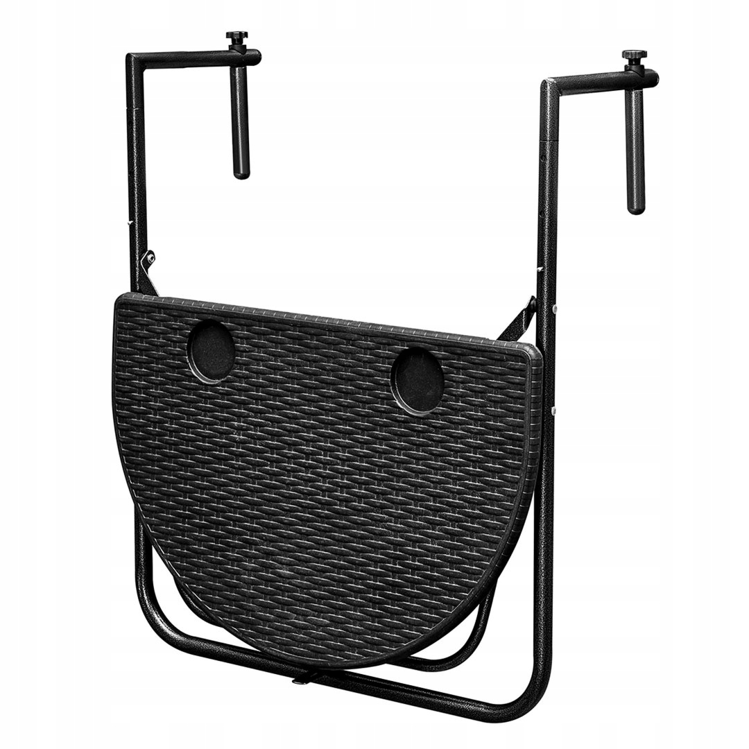 STOLIK BALKONOWY STÓŁ SKŁADANY KAWOWY WISZĄCY ZAWIESZANY CZARNY EAN (GTIN) 5905817001804