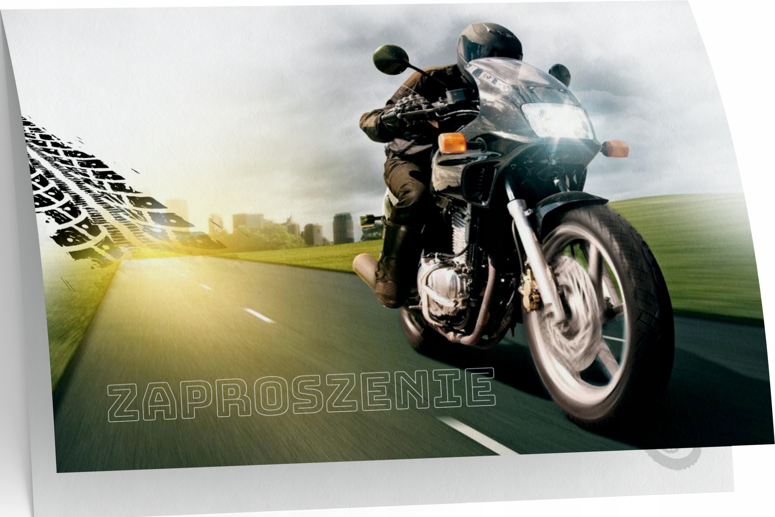 ZAPROSZENIE MOTOR ZAPROSZANIA MOTORY 20x15 cm