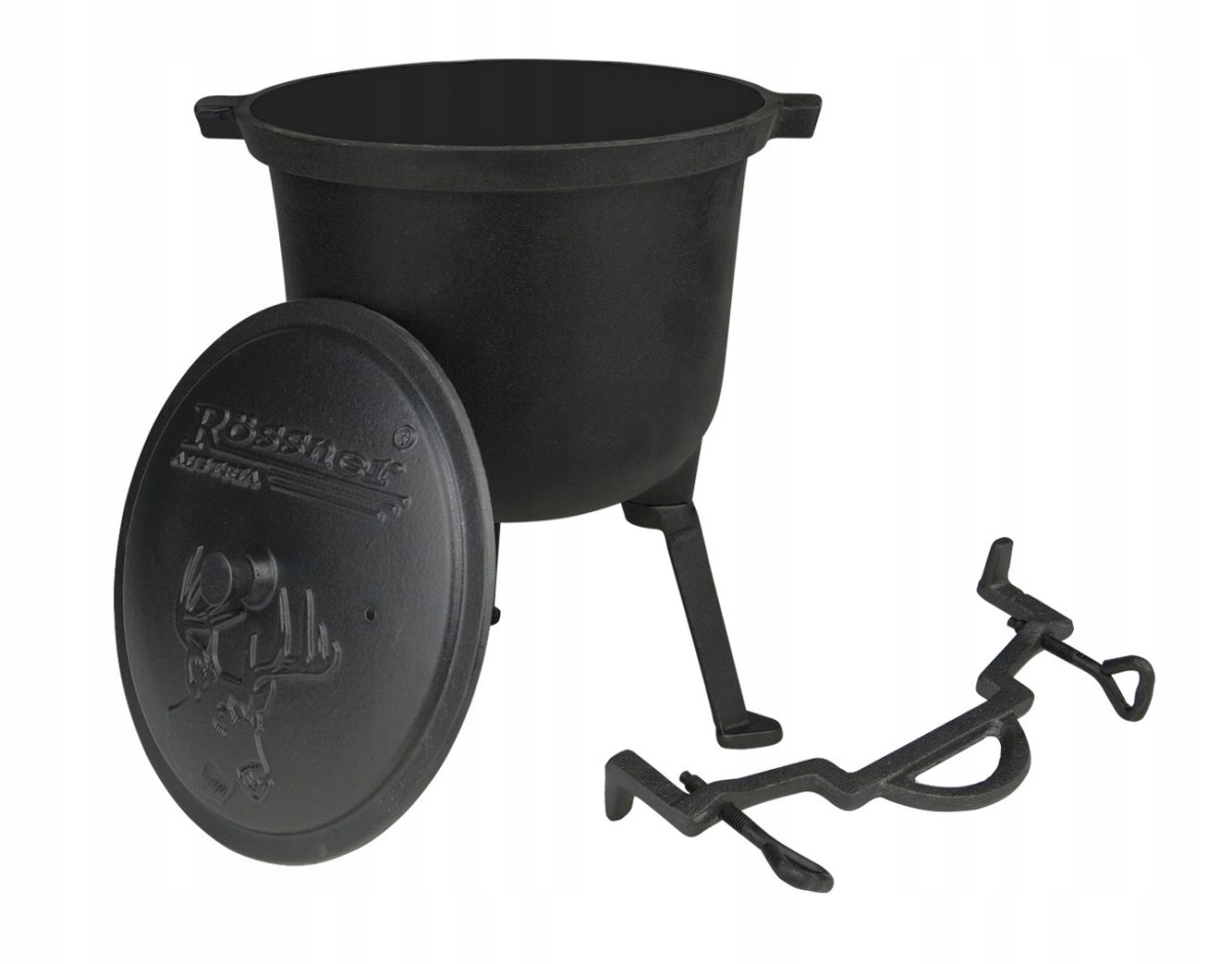 KOCIOŁEK GARNEK ŻELIWNY WĘGIERSKI MYŚLIWSKI 8L