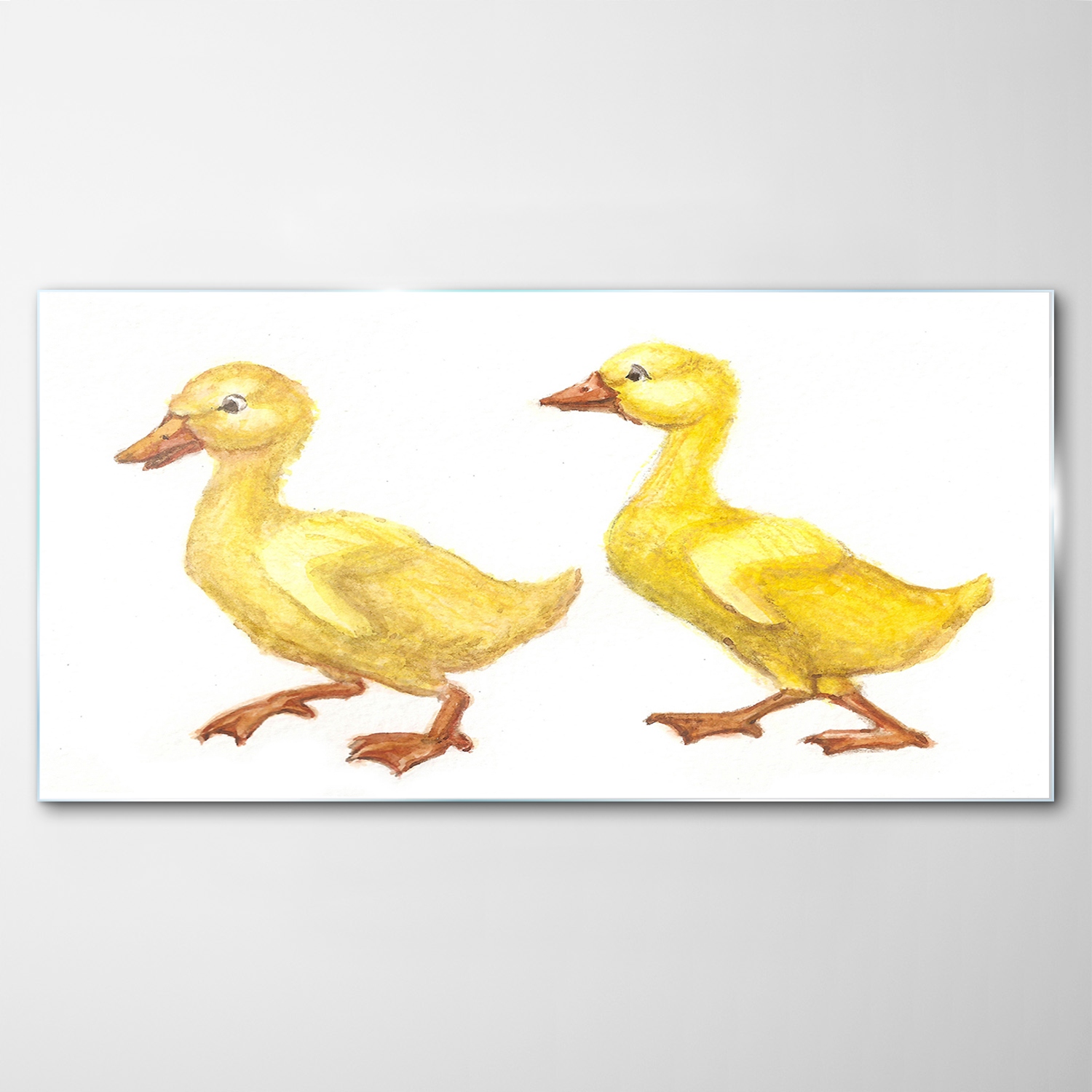 

Obraz Szklany Dekor Gęś Pisklę Akwarele 100x50