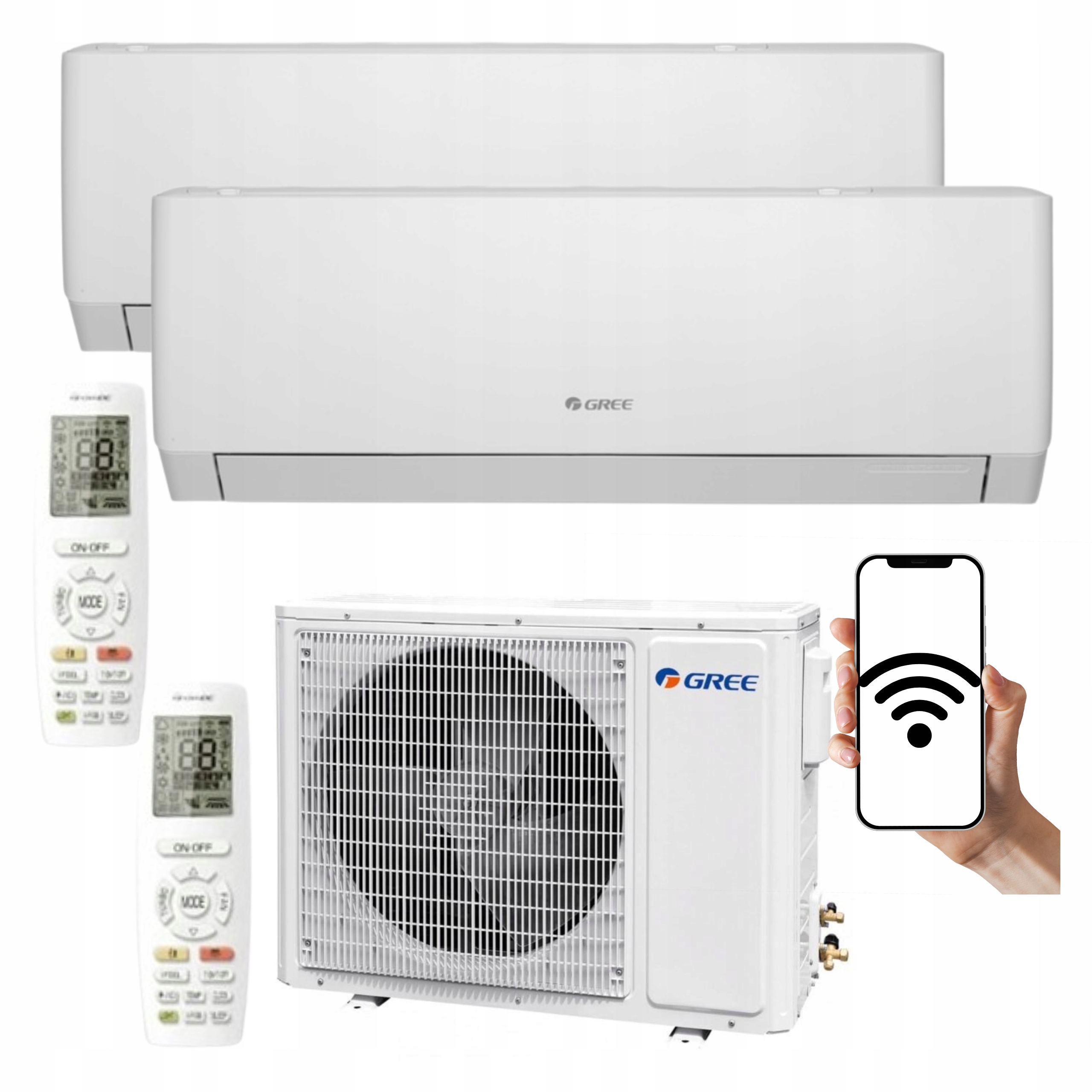 Nástenná klimatizácia Multisplit Gree Pular 2,6kW 3,2kW Wifi Vykurovacia Jednotka