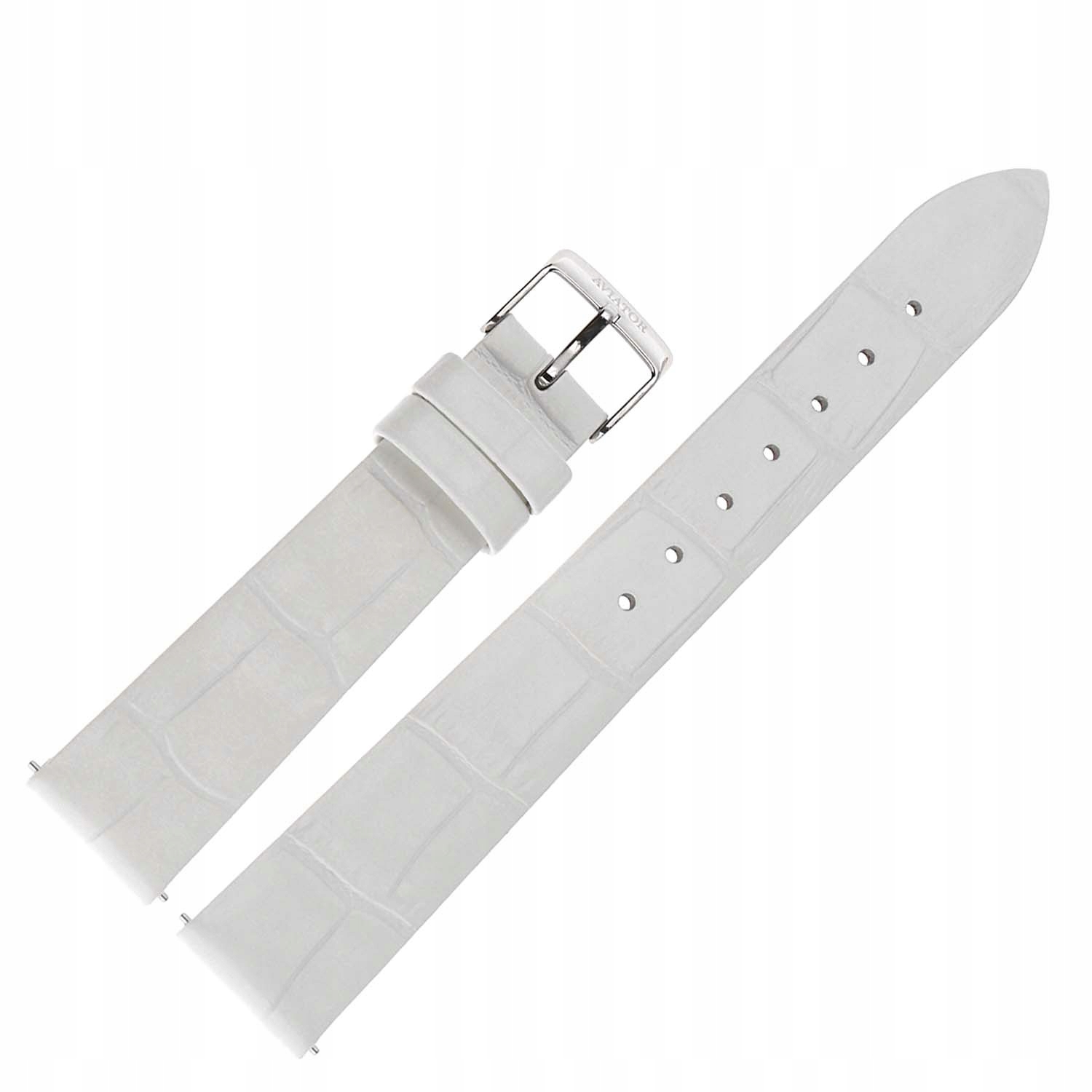 Pásek Ladies Moonflight Leather (V.1.33.0) 16 mm Bílá lesklá barva