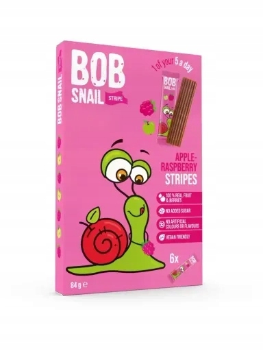 Levně 3x Bob Snail Ovocné proužky jablko-malina 84 g