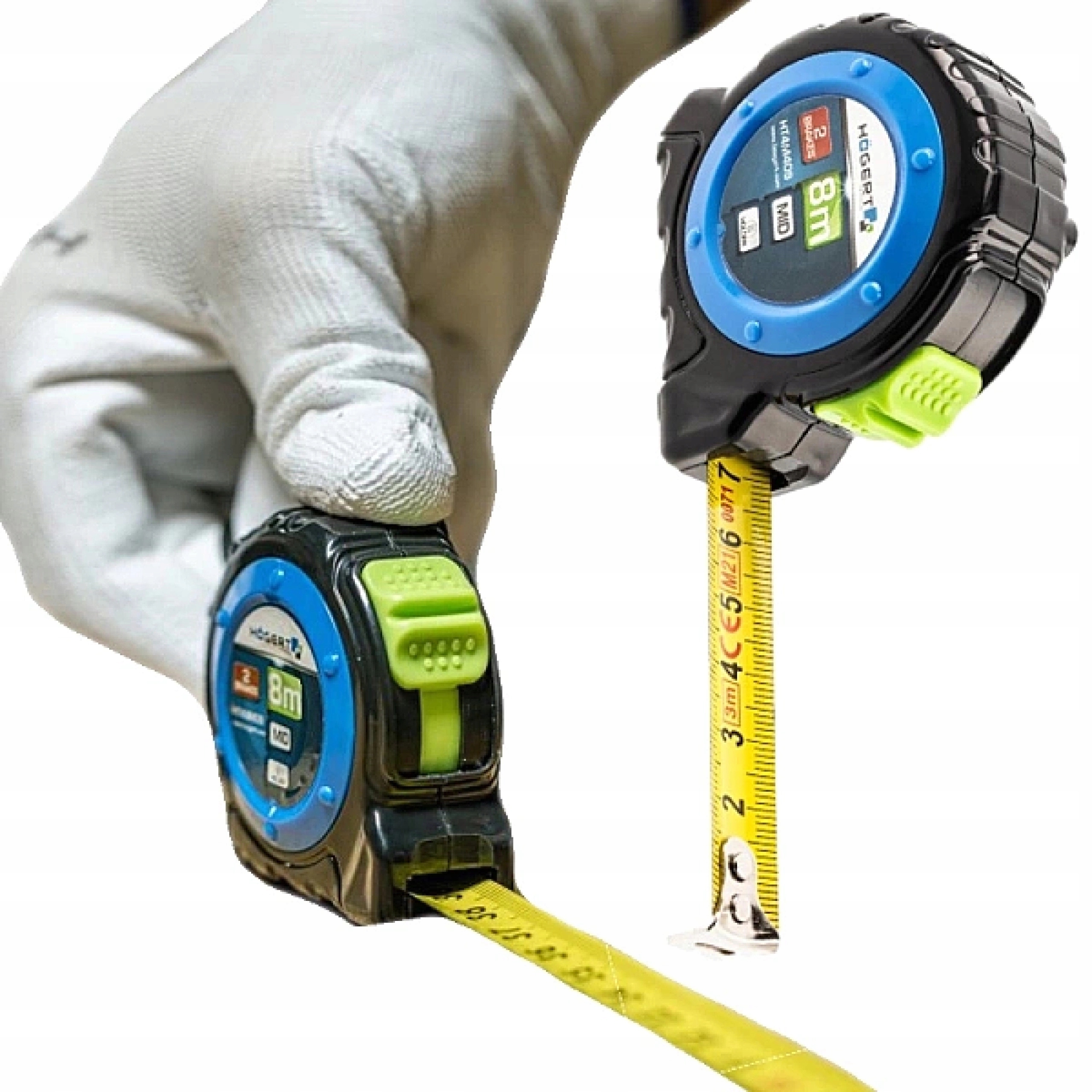 Metrówka Miara Miarka Taśma Miernicza Zwijana Stalowa 8 m 25 mm Hoegert