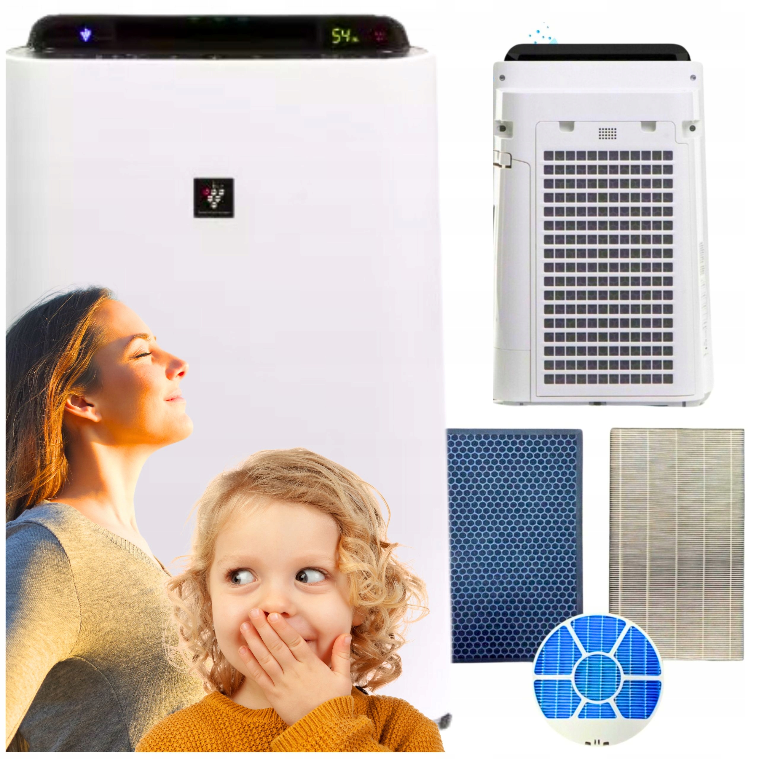 Sharp Čistička vzduchu zvlhčovač ionizace Hepa 3v1 KC-D50EUW