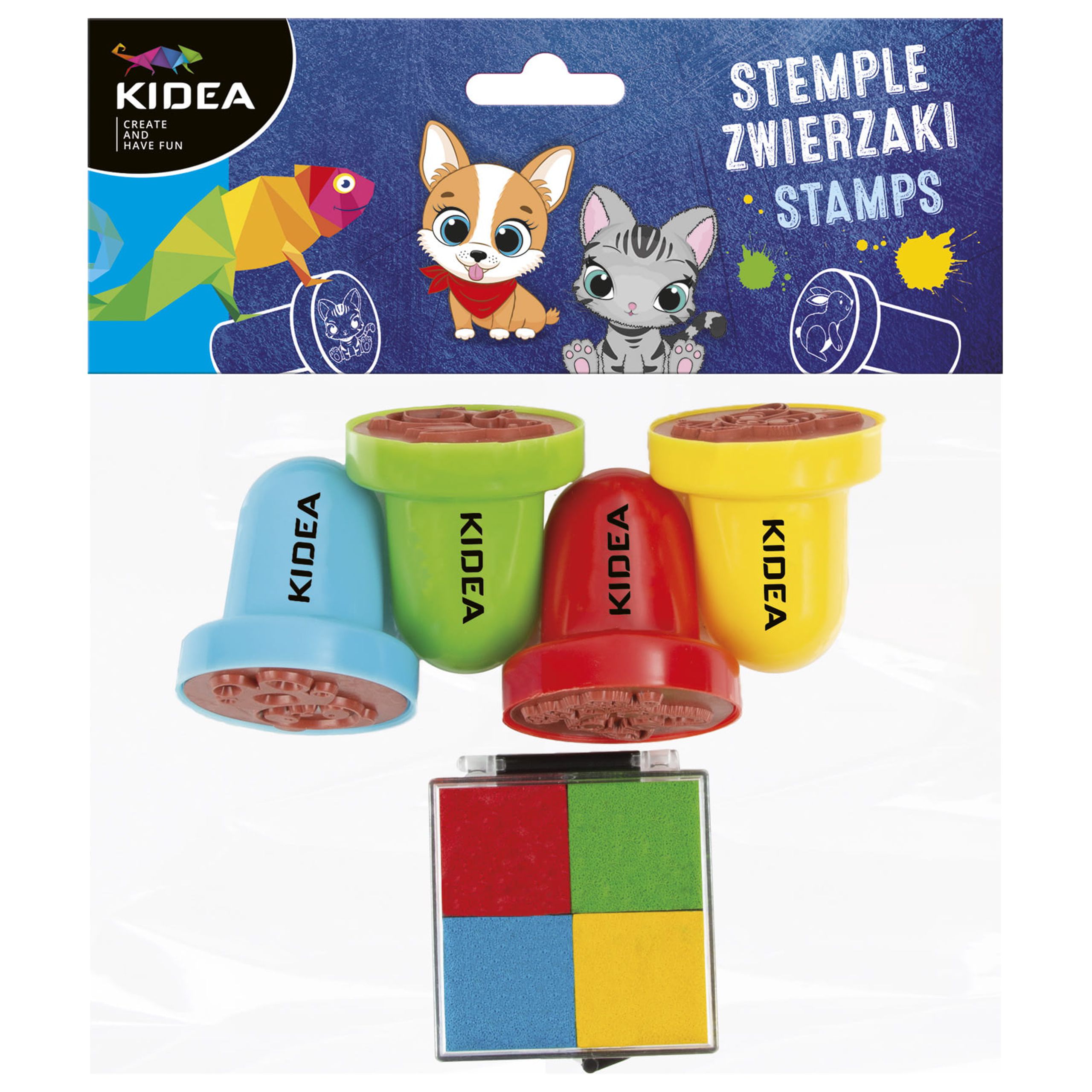 4 x STEMPLE PIECZĄTKI DLA DZIECI zwierzaki DUŻE EAN (GTIN) 5901130090075