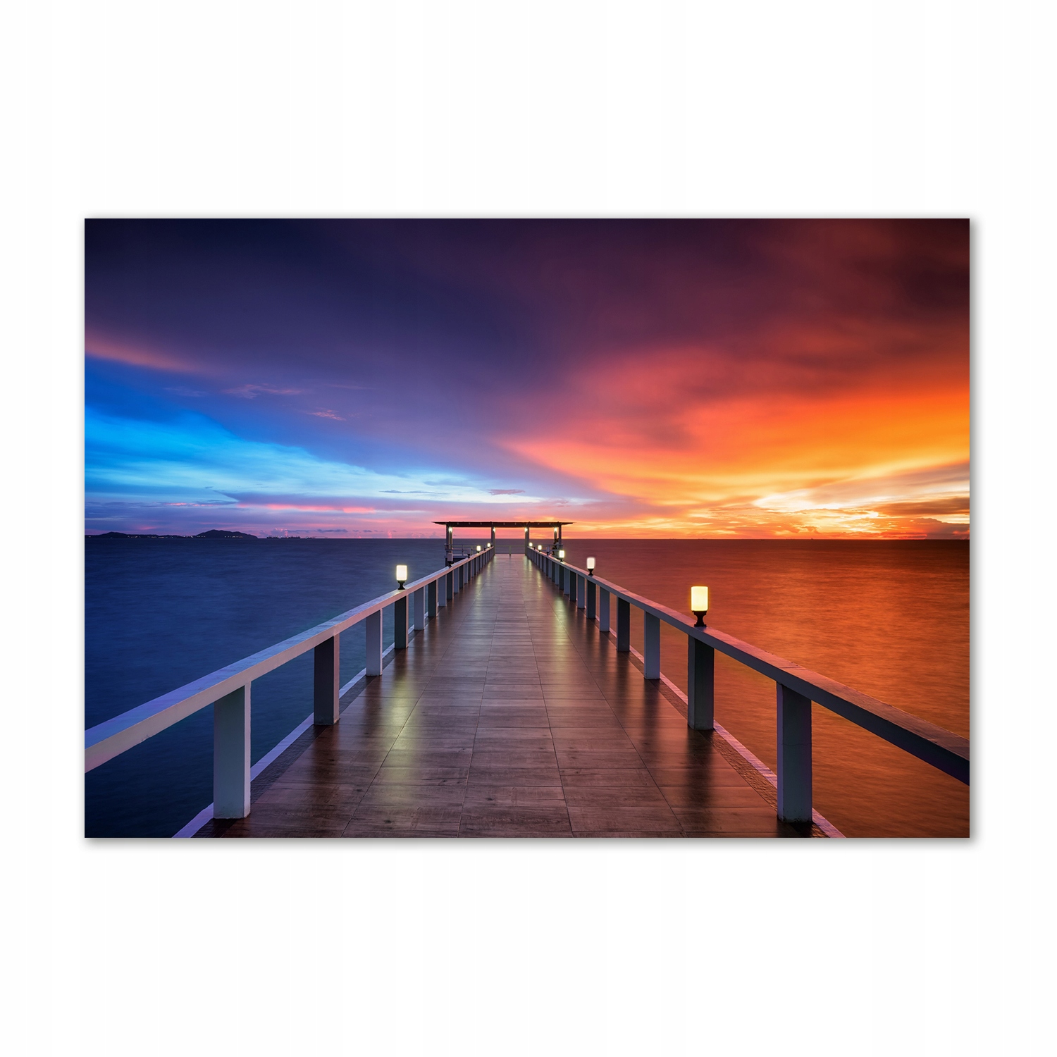

Foto obraz szkło akryl Drewniany most 100x70 cm