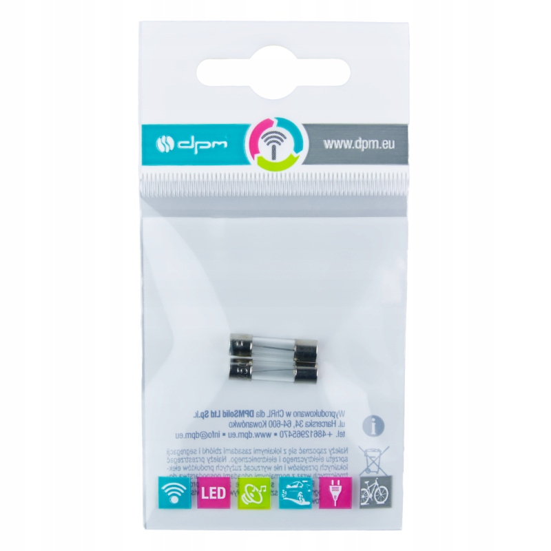 Bezpiecznik szklany, 20 mm, 1A, 2 szt. Marka NKT