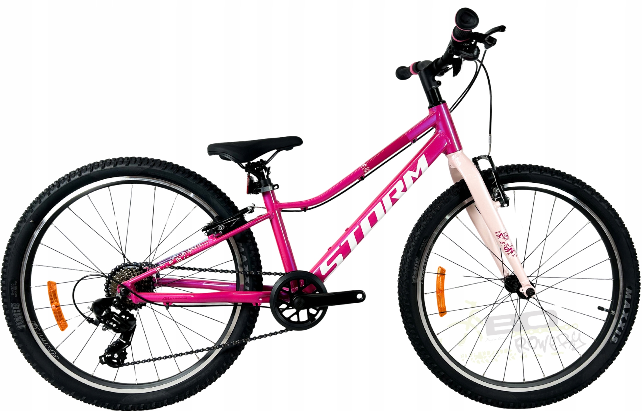 Rower Młodzieżowy 24 Storm Bella Vbr rama 11 24 ciemny róż 1x7 2026
