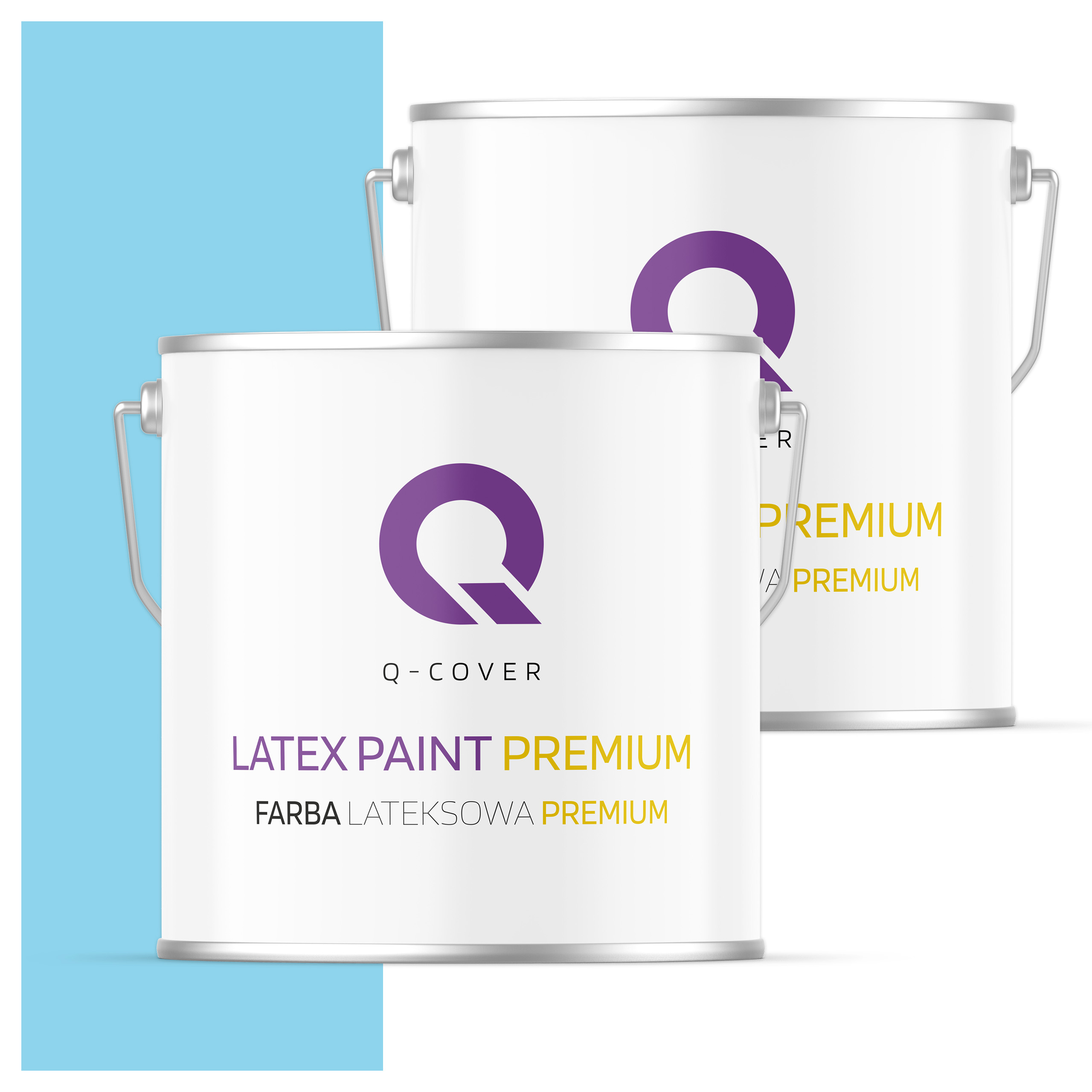 Farba odolná voči škvrnám Umývateľná na steny stropov 5L Hlboká matná svetlo modrá