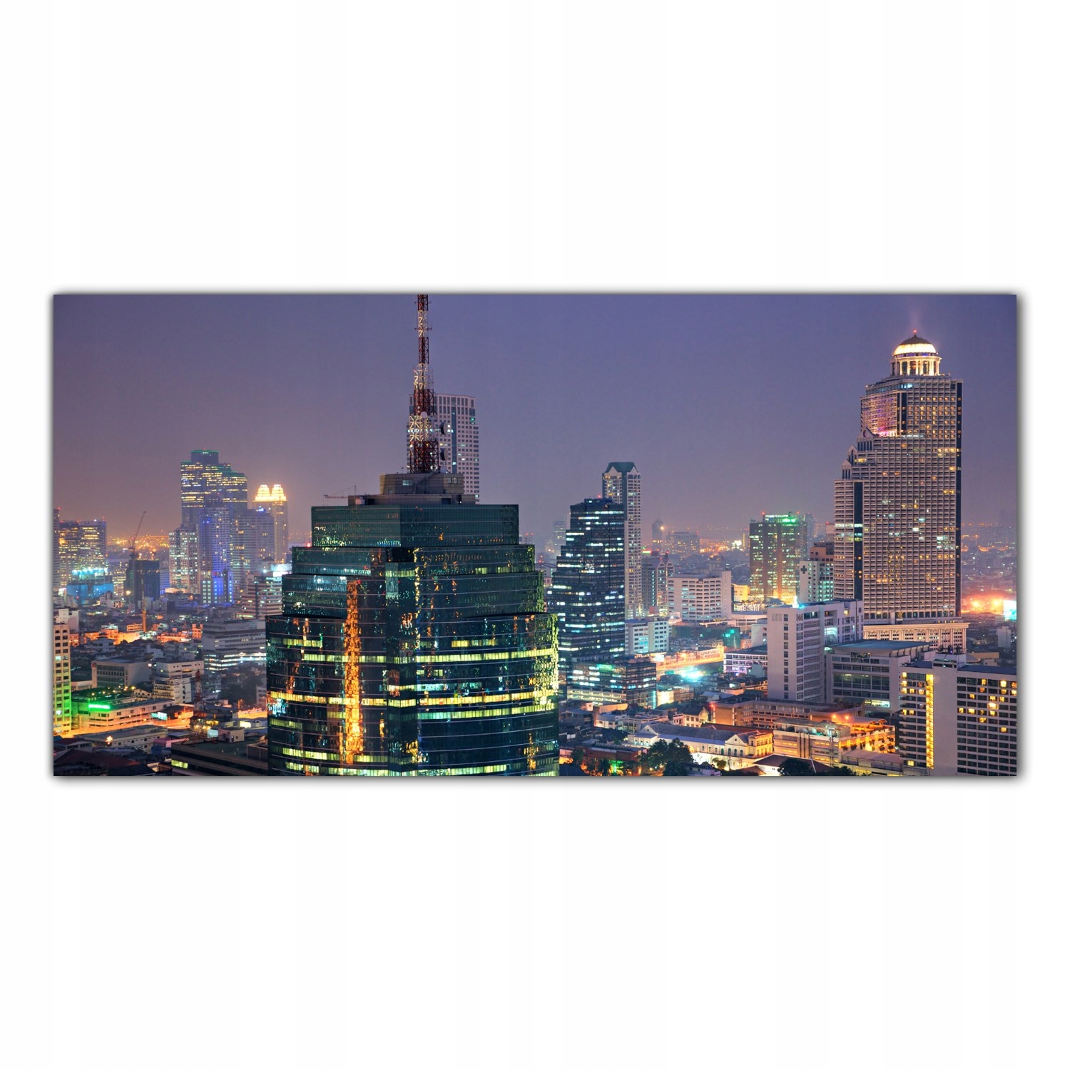 

Hartowany Obraz Szklany Noc Bangkok Miasto 140x70