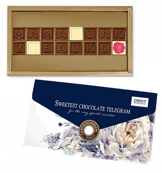 Czekoladowy telegram dla mamy na dzień matki Mama jak z bajki