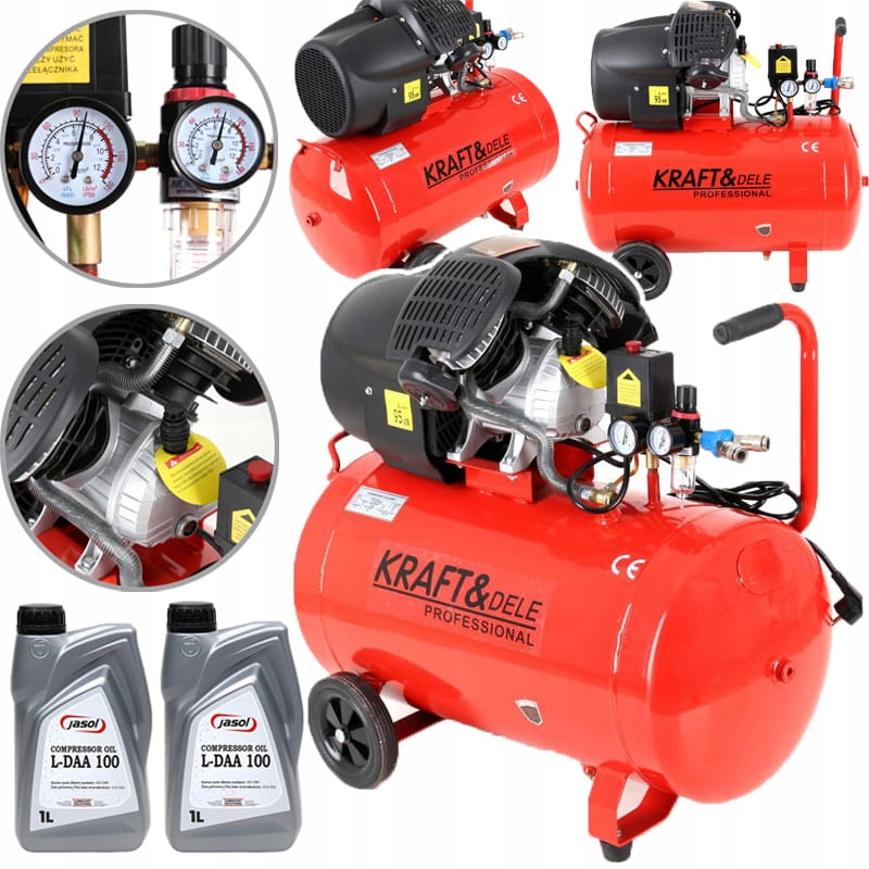 

Kompresor Olejowy Sprężarka 100L 2TŁ 530l/min +ol