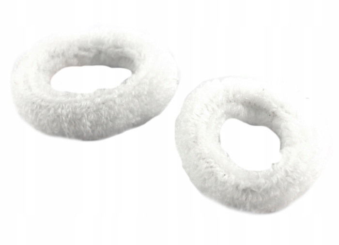 

Gumki Do Włosów Frotki Puchate 2 Szt- Białe