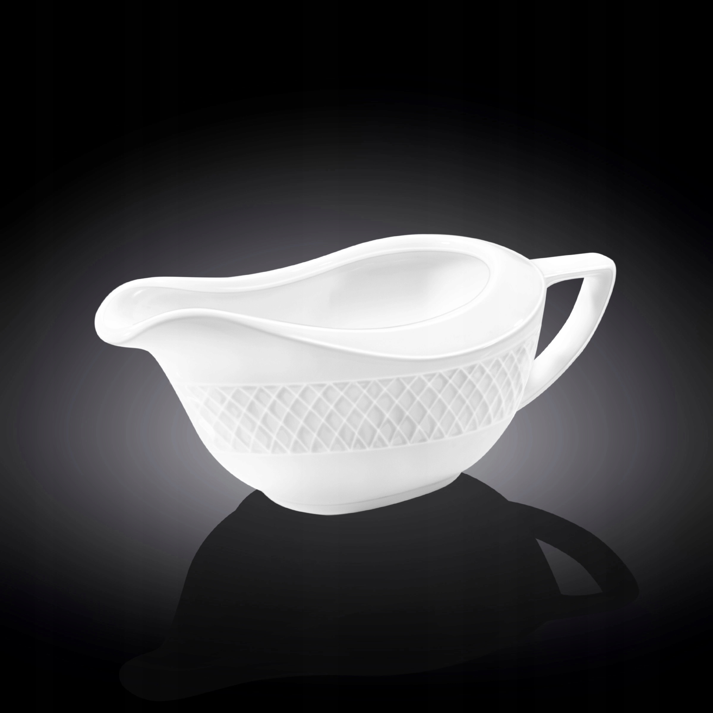 Sosjerka biala porcelanowa Wilmax z uchwytem 230 ml Kod producenta WL-880123 / 1C