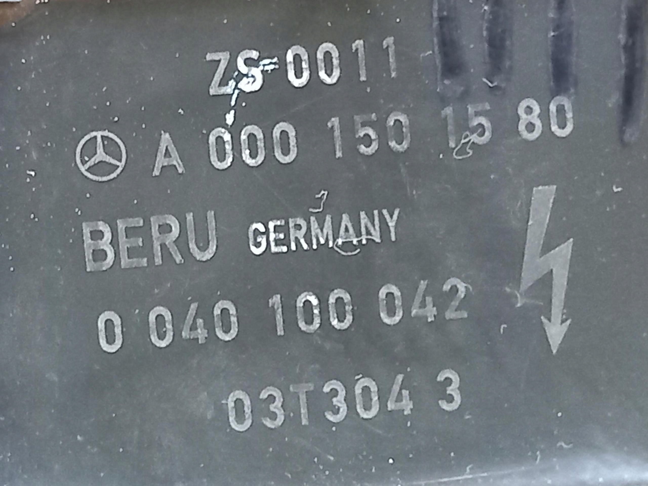 coil ignition MERCEDES C-KLASA W203 1.8 compressor; A0001501580 00-07