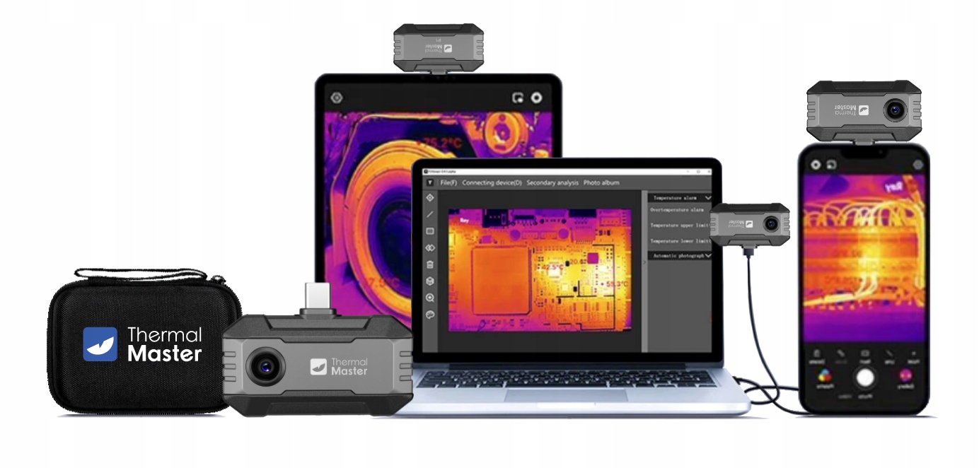 Kamera termowizyjna ANDROID IOS THERMAL MASTER P1 IR 320x240 -20°C do 450°C Kolor czarny