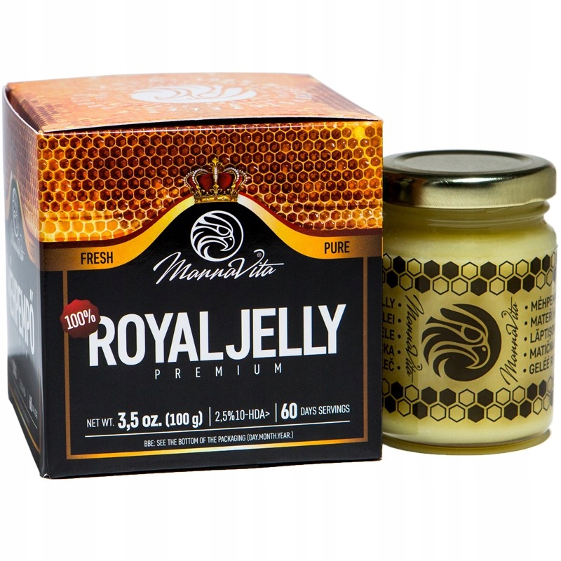 100% Mleczko Pszczele 2,5% 10-HDA 100g MannaVita