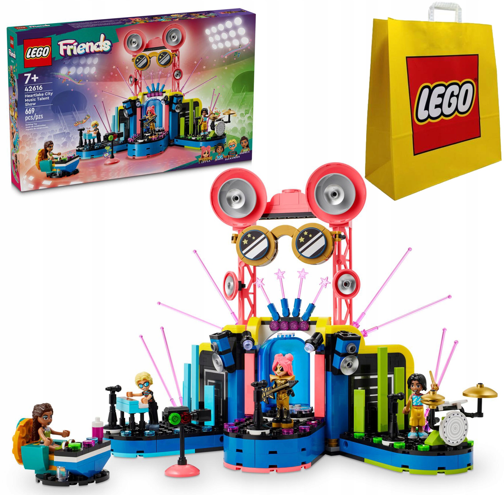 Lego Friends 42616 Přehlídka hudebních talentů v městečku Heartlake taška