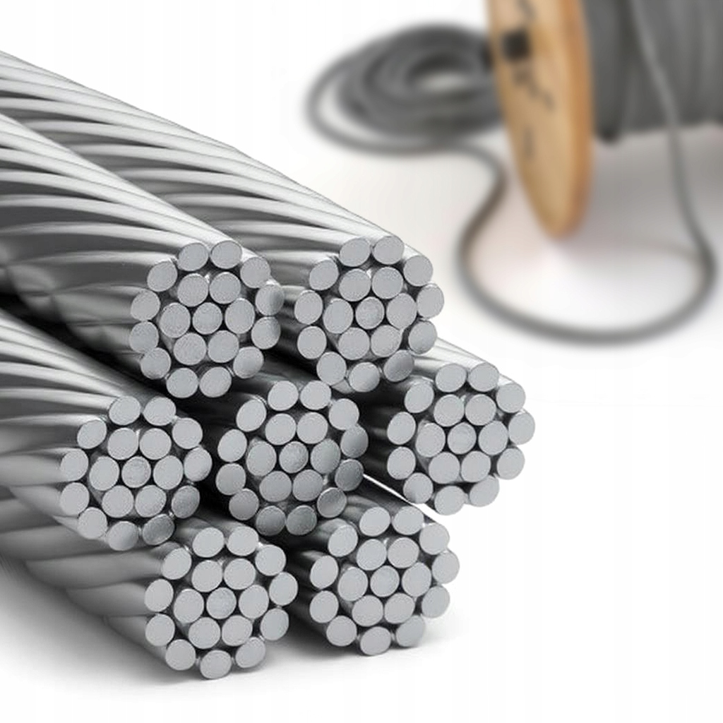 Lina Linka Stalowa Nierdzewna Inox Kwasoodporna Wytrzymała 7x19 5mm 40m